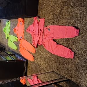 SOLD!!! DO NOT BUY!!!6 PIECE NEON HOODIE JOGGER SETS/ BNWT